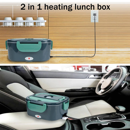 1.5L Electric Lunch Box,40-60W,12V-24V, Portable Food Warmer for Car or Home, Lunch Heating