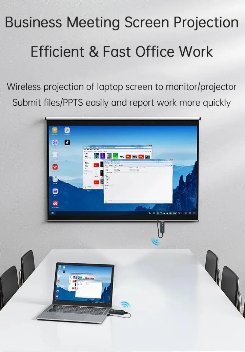 50M 1080P HDMI-Compatible Wireless Transmission Transmitter Receiver Video TV Stick Display Extender For Camera Laptop PC to TV