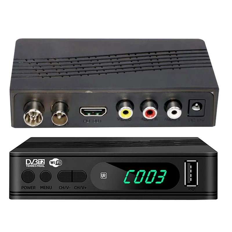 A32T-HD TV Boxs DVB-T2 TV Tuner Digital TV Decoder Terrestrial Satellite TV Receiver HEVC DVBT2 H. 264 USB Set Top Box