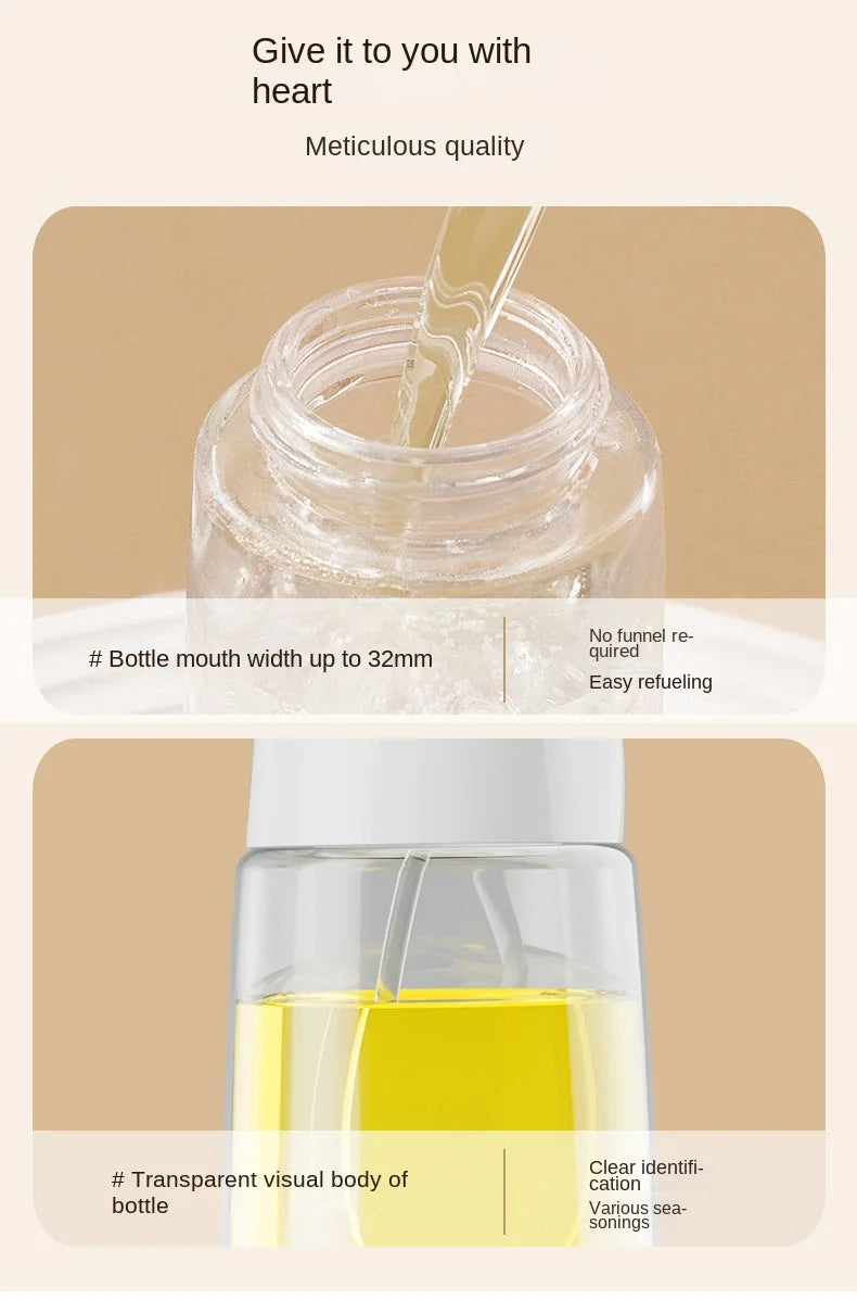 1 bote pulverizador de aceite de 200/300/500 ml para cocina, hogar, comestible, de oliva, atomizado, para freidora de aire.