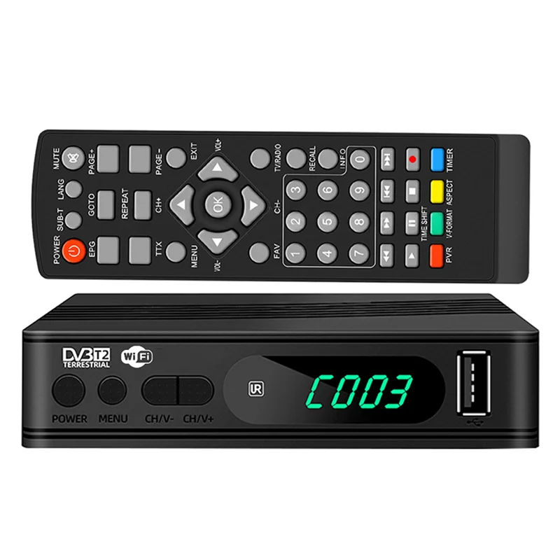 A32T-HD TV Boxs DVB-T2 TV Tuner Digital TV Decoder Terrestrial Satellite TV Receiver HEVC DVBT2 H. 264 USB Set Top Box