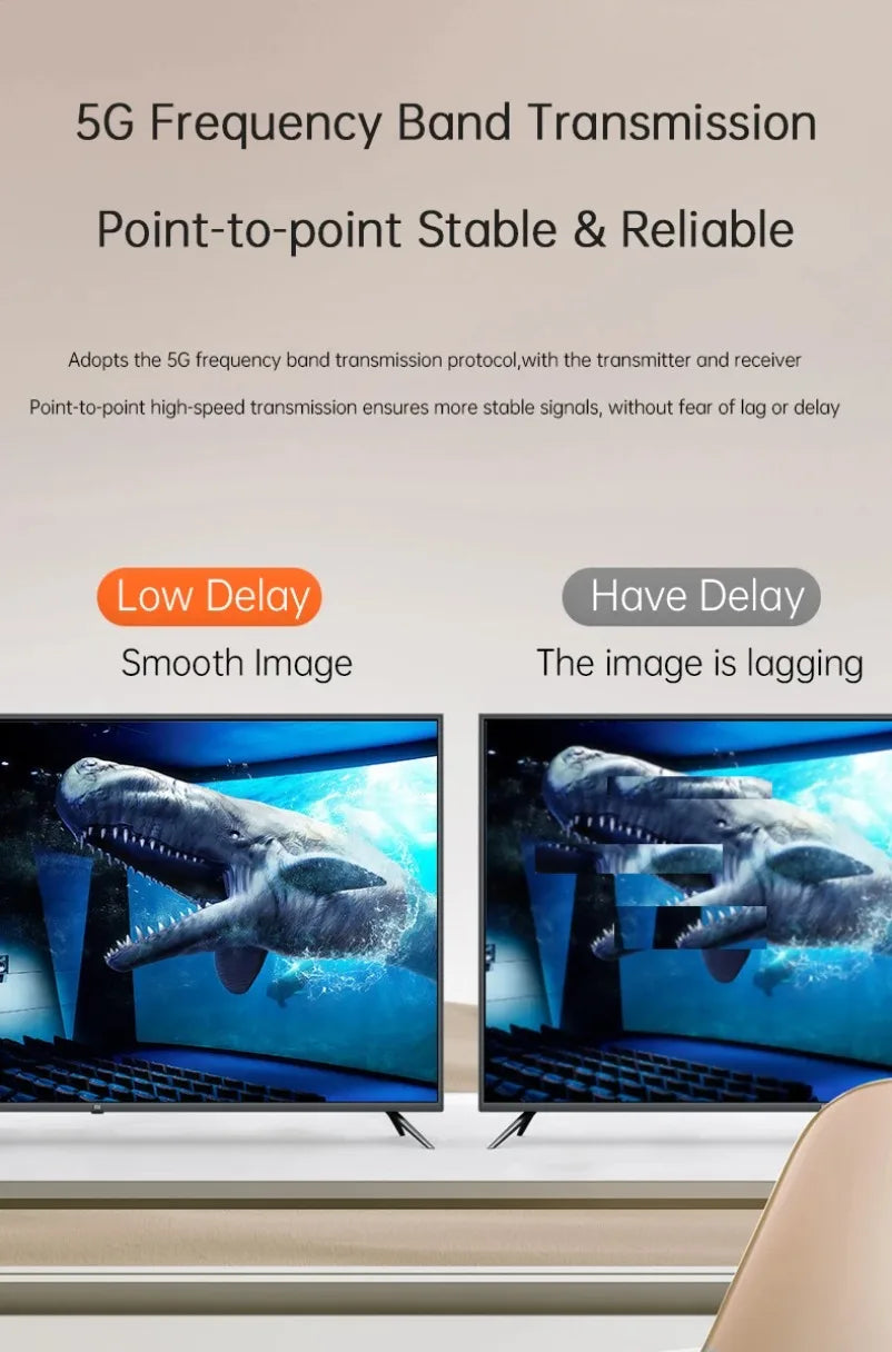 50M 1080P HDMI-Compatible Wireless Transmission Transmitter Receiver Video TV Stick Display Extender For Camera Laptop PC to TV