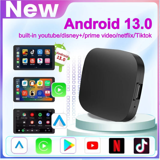 Android 13 TV Box Smart CarPlay Ai Box Wifi Wireless Android Auto Built-in Play Store For YouTube Netflix OEM CarPlay Cars