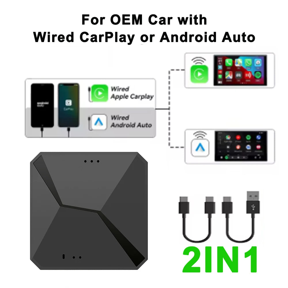 Android 13 TV Box Smart CarPlay Ai Box Wifi Wireless Android Auto Built-in Play Store For YouTube Netflix OEM CarPlay Cars