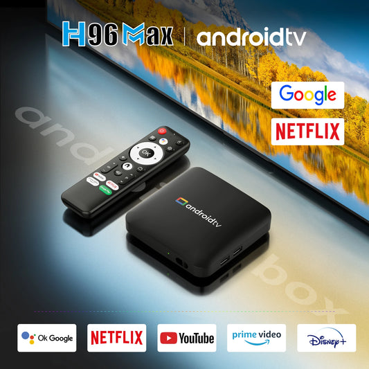 Android 14,0 Dispositivo de TV inteligente H96 Max S905L3 Home Theater Bluetooth con reproductor multimedia de voz de Google 2G 16G 4K HD Video Set TV BOX